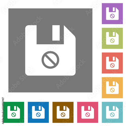 Disabled file square flat icons