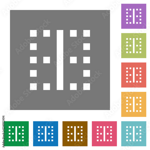 Vertical border square flat icons