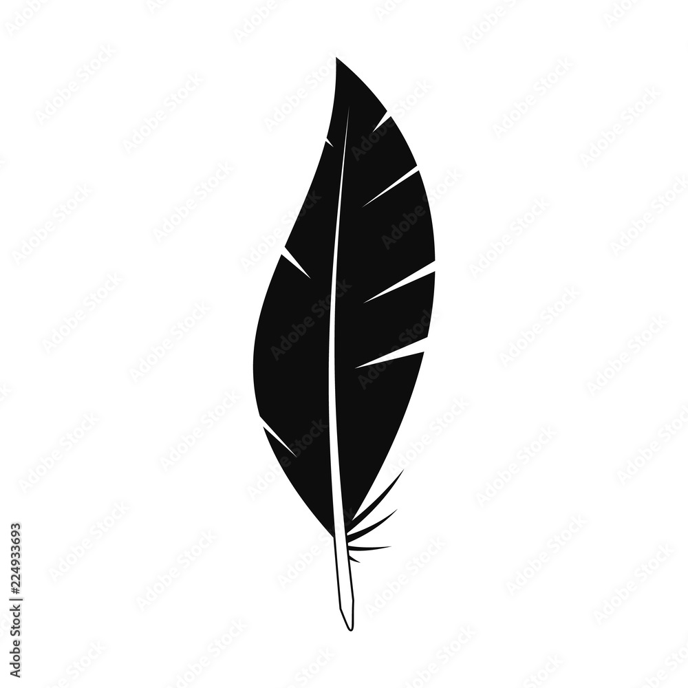 Abstract feather icon. Simple illustration of abstract feather vector icon for web design isolated on white background Abstract feather icon. Simple illustration of abstract feather vector icon for web design isolated on white background