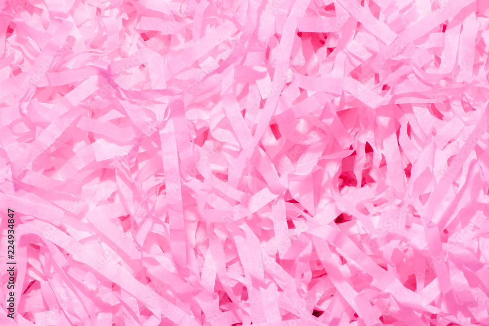 Set of pink thin paper confetti.