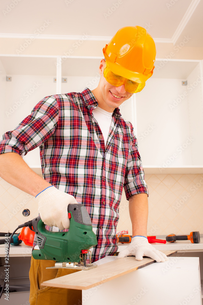 repairman with jigsaw repairman with jigsaw