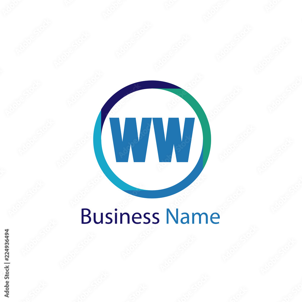 Initial Letter WW Logo Template Design Initial Letter WW Logo Template Design