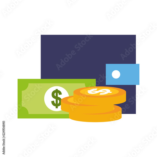 wallet coins banknote money online shopping