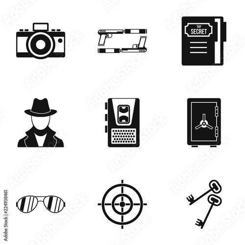 Scout icons set. Simple illustration of 9 scout vector icons for web
