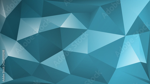 Abstract polygonal background of many triangles in light blue colors