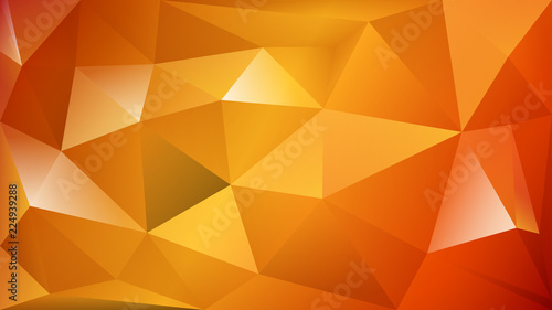 Abstract polygonal background of many triangles in orange colors
