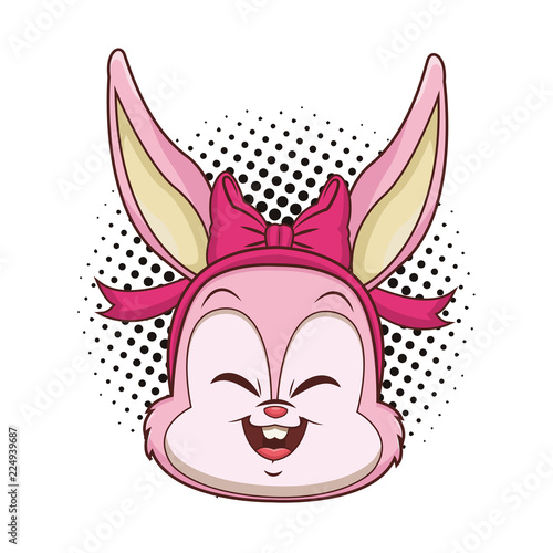 Rabbit cartoon face