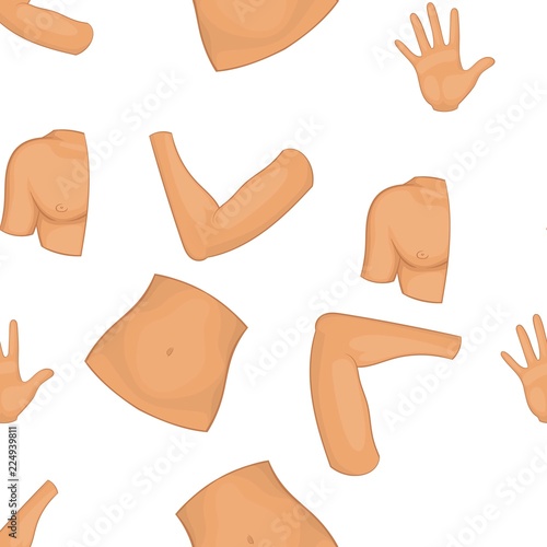 Body pattern. Cartoon illustration of body vector pattern for web