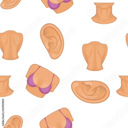 Human body pattern. Cartoon illustration of human body vector pattern for web