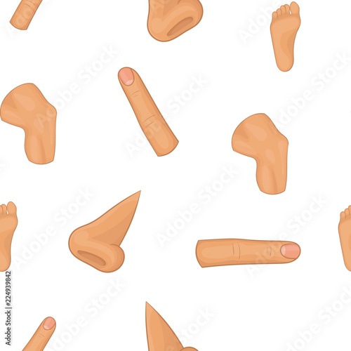 Outer part of body pattern. Cartoon illustration of outer part of body vector pattern for web