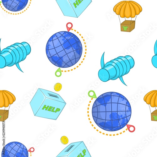 People fugitives pattern. Cartoon illustration of people fugitives vector pattern for web