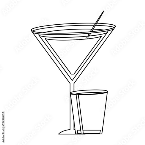 Cocktail and shot