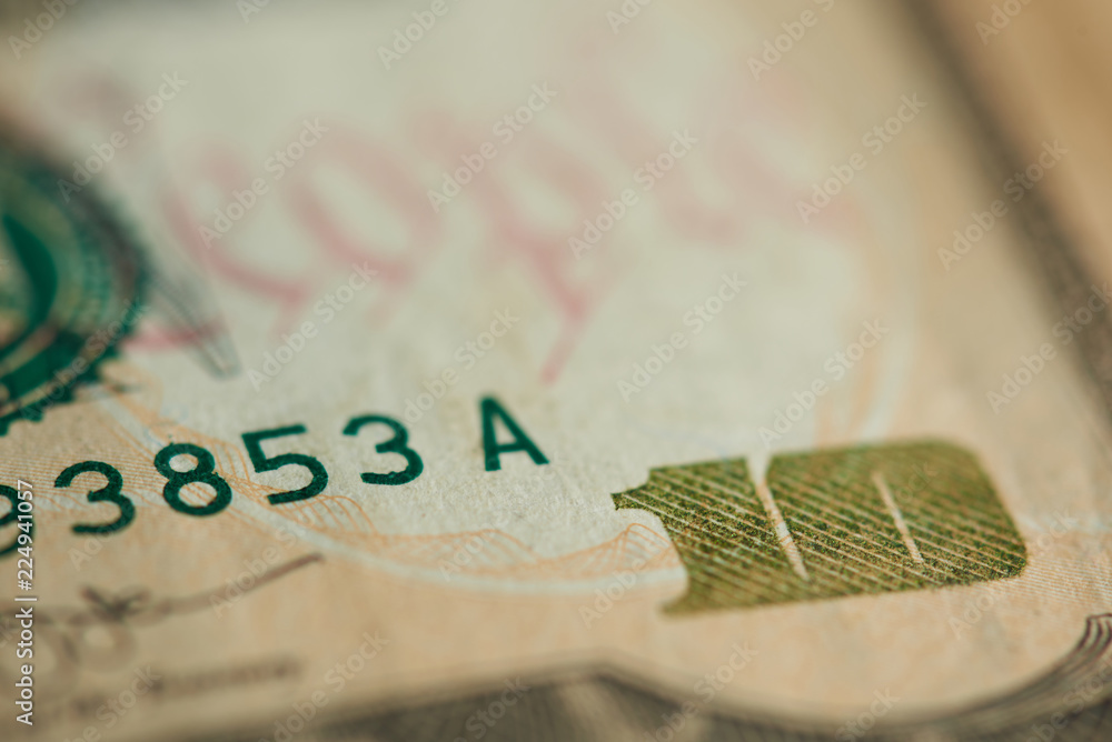 Obraz premium 10 nember on dollar banknote