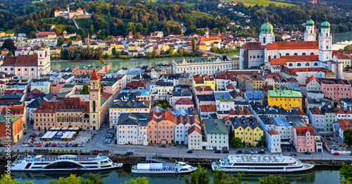 Passau Old Town between Danube and Inn rivers, Germany