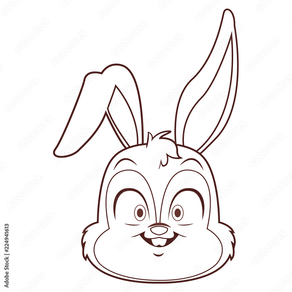 Obraz premium Rabbit face cartoon