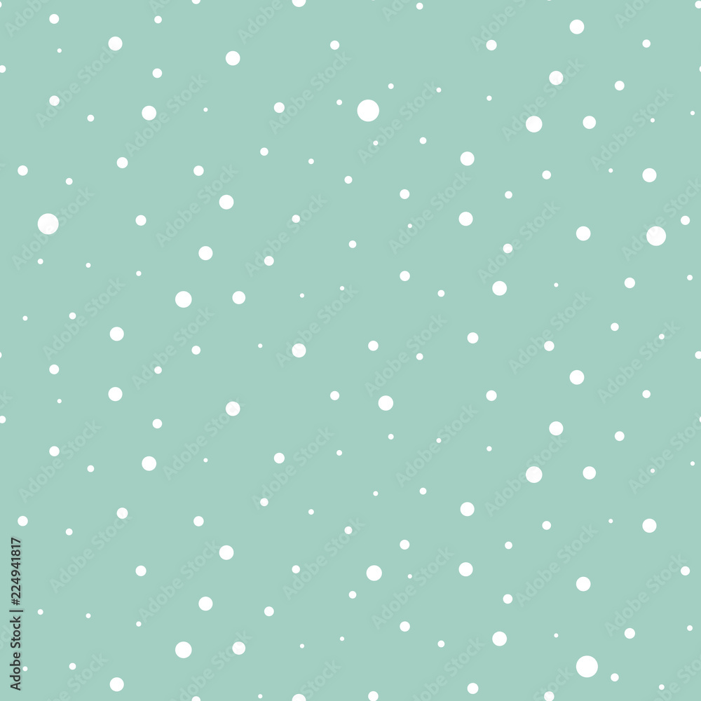 White snow falling blue background seamless pattern vector. White snow falling blue background seamless pattern vector.