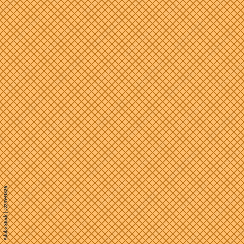 Fototapeta premium Seamless waffle texture vector pattern.