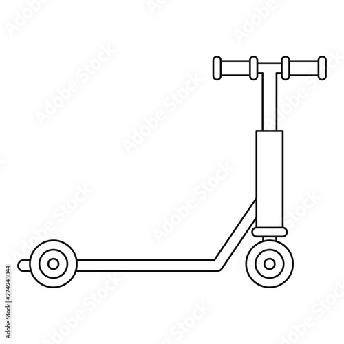 Scooter icon. Outline illustration of scooter vector icon for web photo