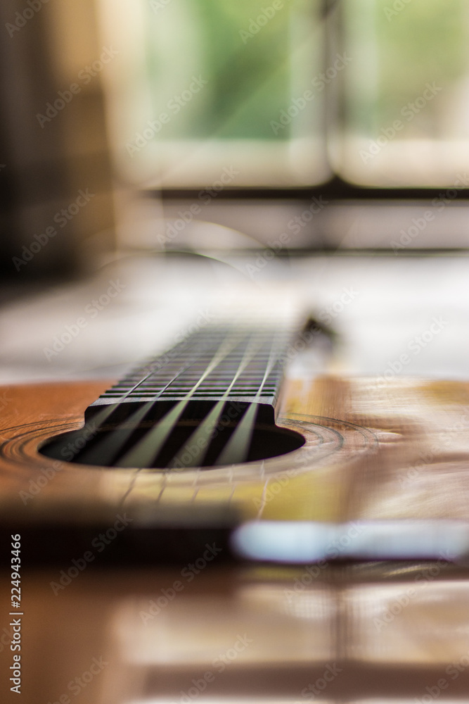 Fototapeta premium closeup of a guitar