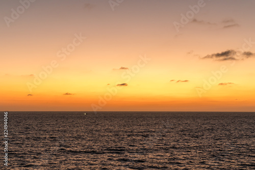 Orange sky ocean sunset