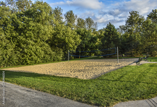 Fototapeta Naklejka Na Ścianę i Meble -  Volleyball net and court