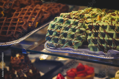 Photography Stroopwafel, stroop wafel, also known as syrup waffle, is one of the famous Dutc