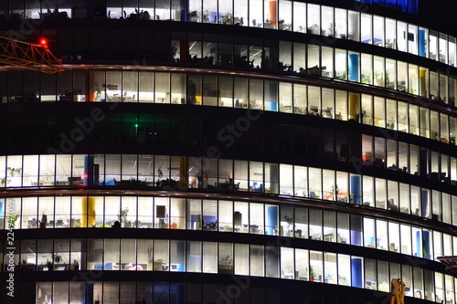 Office building at night