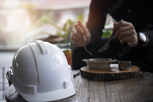 hard hat and gloves