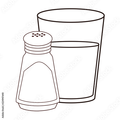 Water glass and salt shaker