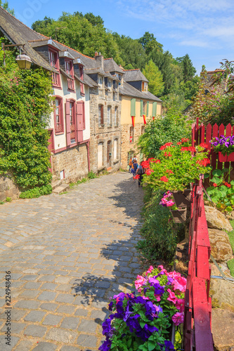 Vieilles maisons dans la ville de Dinan, Bretagne, France