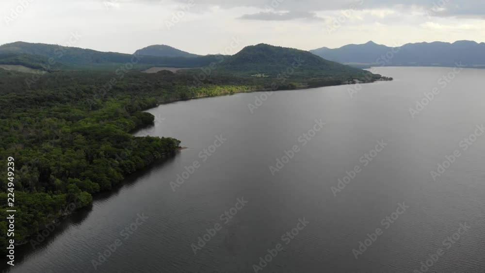 Aerial view of Kussharo lake, Japan Aerial view of Kussharo lake, Japan