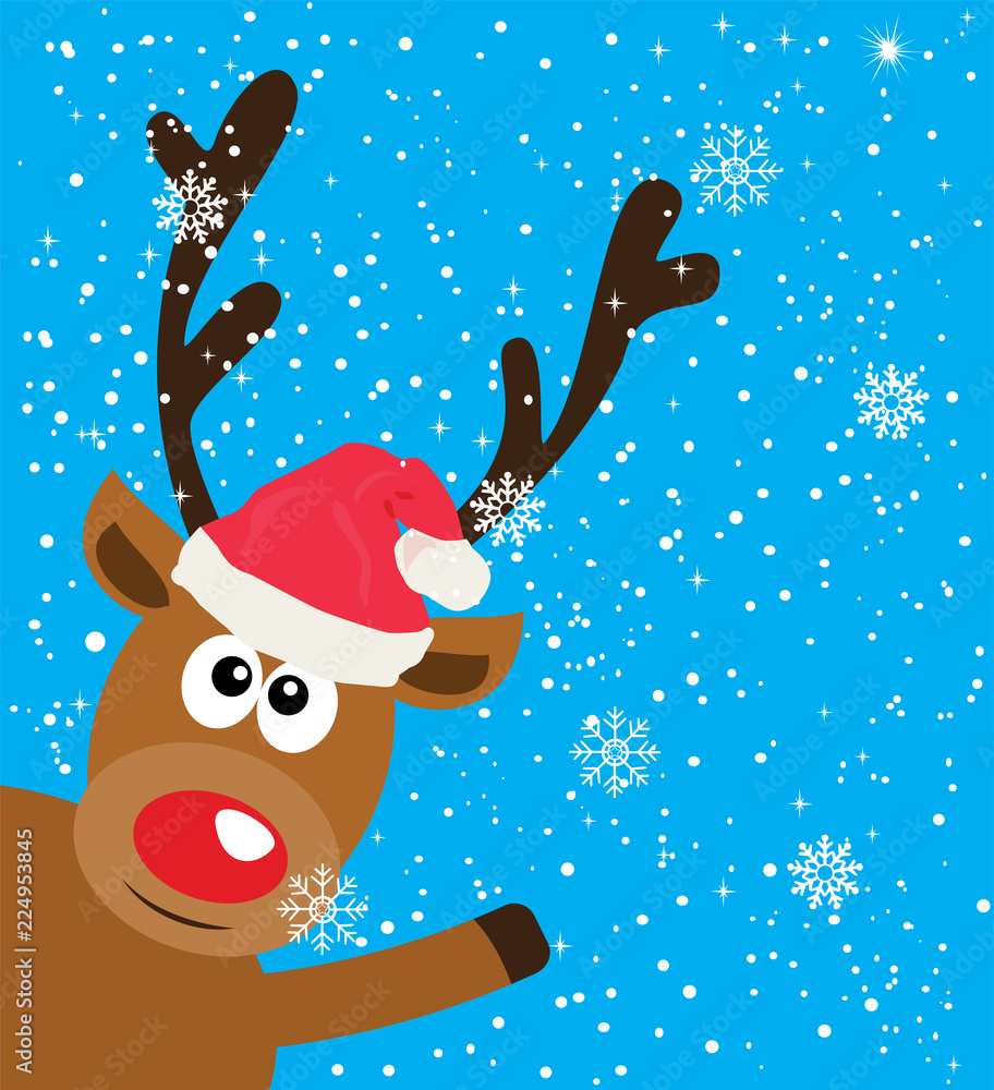 Naklejka premium Vector Funny Deer