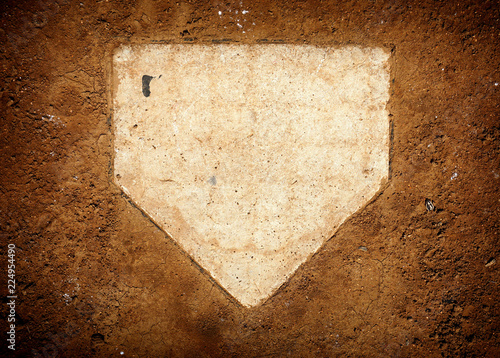 baseball home plate and dirt #224954490