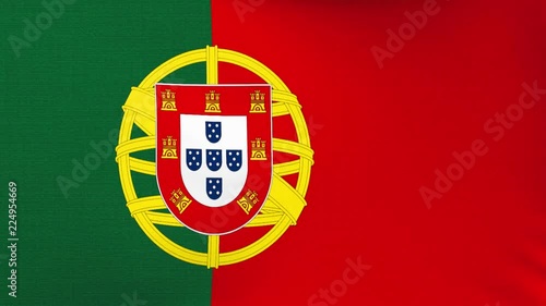 flag of  protugal waving animation photo