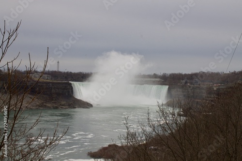 Mist over horseshoe fall photo