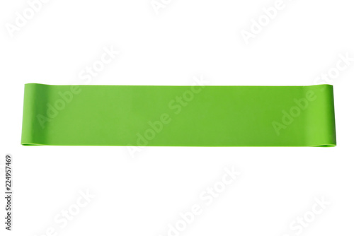 Obraz na płótnie Close-up isolated green sport strap for stretching w salonie