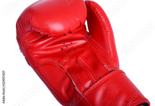 Wallpaper Mural one black boxing mitts on a white background Torontodigital.ca