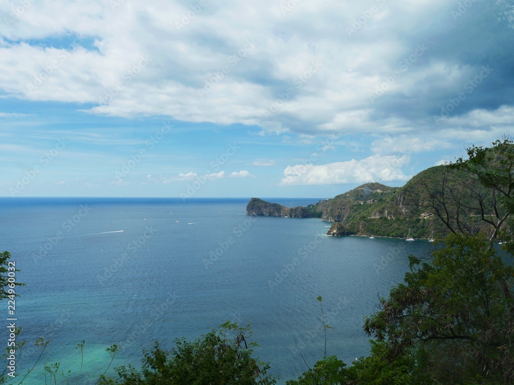 Coastal view St Lucia, Caribbean
