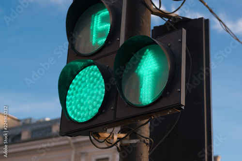 Green traffic light photo