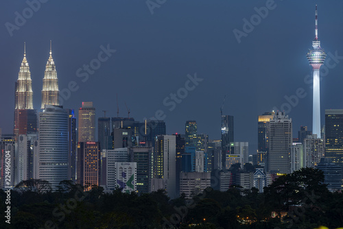 The Night of Kuala Lumpur Skyline 