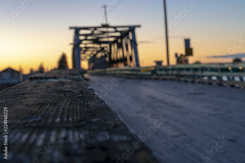 A Beautiful Old Bridge at Sunset photo