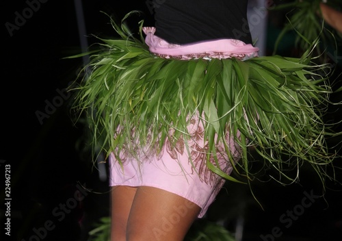 фотографія Skirt made of coconut leaves usually used for cultural dancing in the tropical i