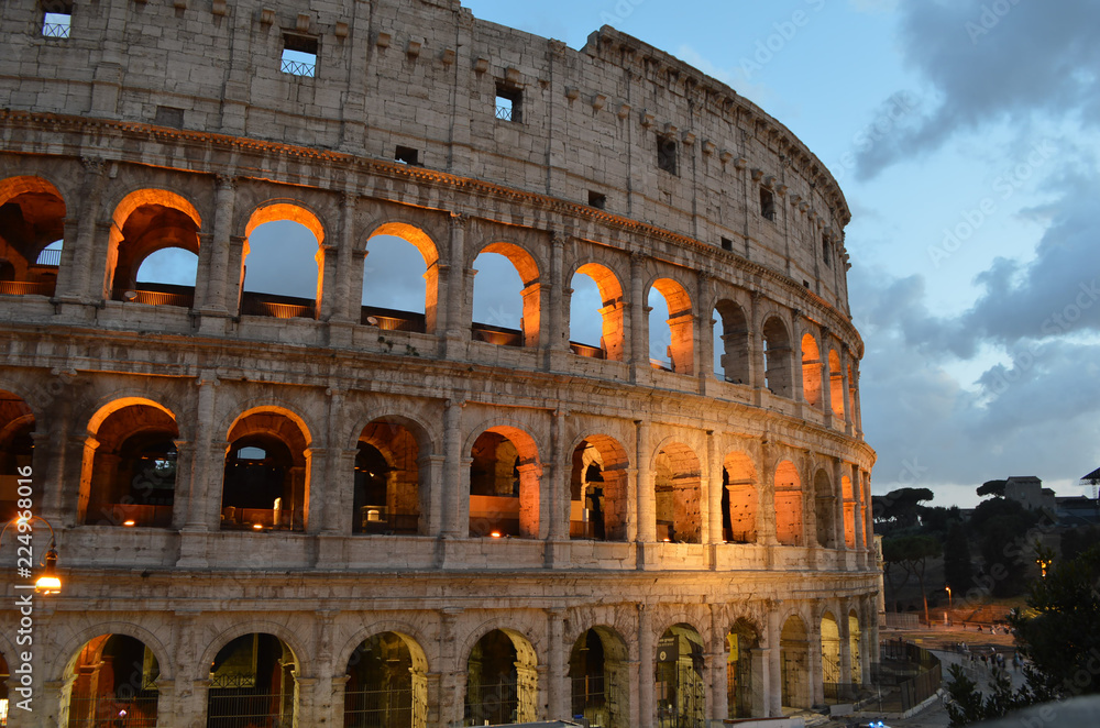 Roman Colosseum, the most impressive monument in Rome, Italy