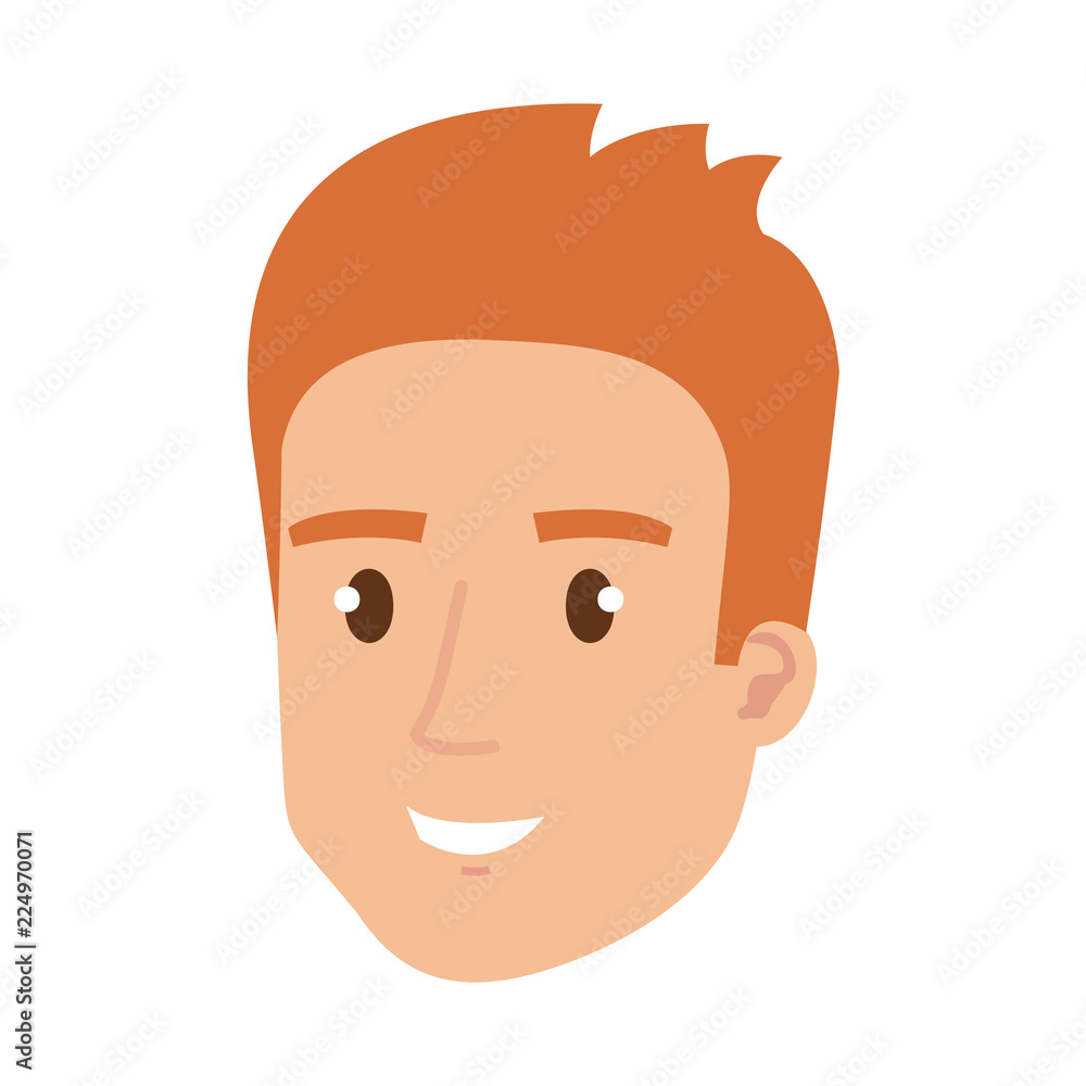young man head avatar character young man head avatar character