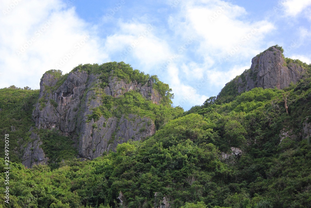 Close up shot of the Suicide Cliff in Marpi, Saipan, Northern Mariana Islands Close up shot of the Suicide Cliff in Marpi, Saipan, Northern Mariana Islands