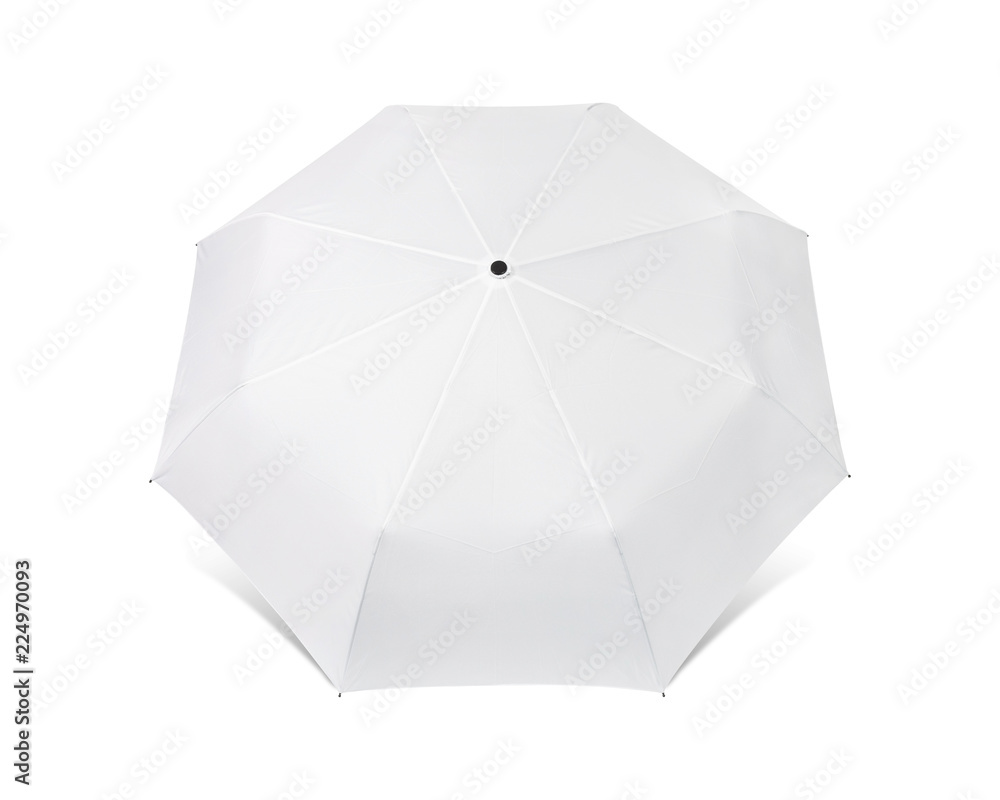 Blank umbrella isolated on white background. Portable parasol for protection sun and rain. Clipping paths object. Blank umbrella isolated on white background. Portable parasol for protection sun and rain. Clipping paths object.
