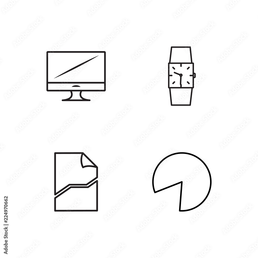 business simple outlined icons set business simple outlined icons set