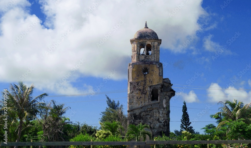 Old church bell tower, San Jose Catholic Church, Tinian