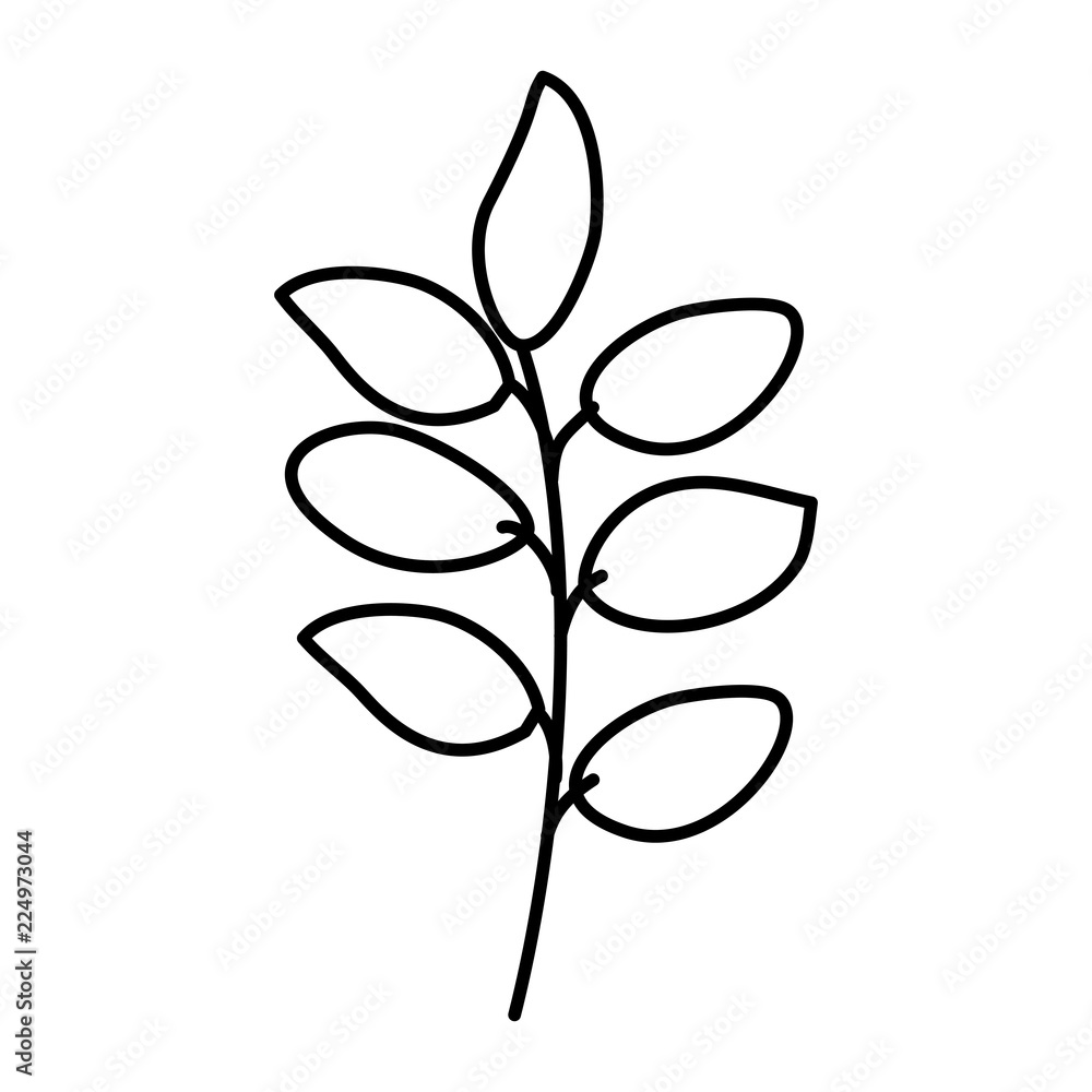 branch with leafs icon branch with leafs icon