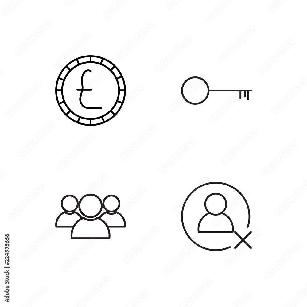 business simple outlined icons set business simple outlined icons set